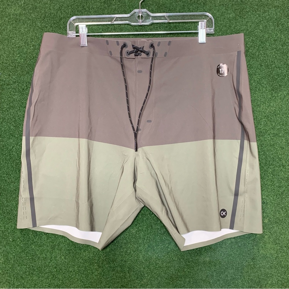 Sz 38 Outerknown APEX Trunks by Kelly Slater 17” Deep Olive Boardshorts